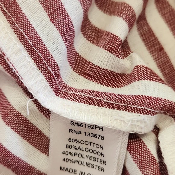 Love Tree Striped Paper Bag Shorts. Size M - Picture 6 of 10